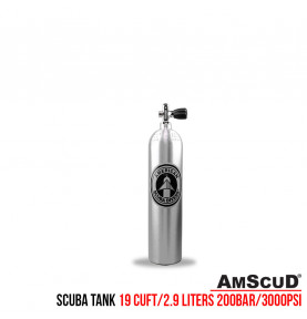 AmScuD Tabung Selam/Scuba Tank/Scuba Cylinder Alluminium 19 Cuft / 2.9 Liters