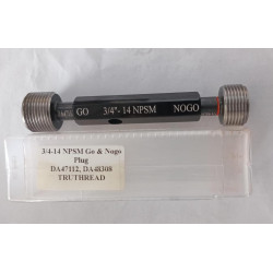 THREAD 3/4-14NPSM GO & NO GO PLUG TRUHREAD